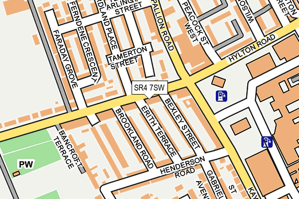 SR4 7SW map - OS OpenMap – Local (Ordnance Survey)
