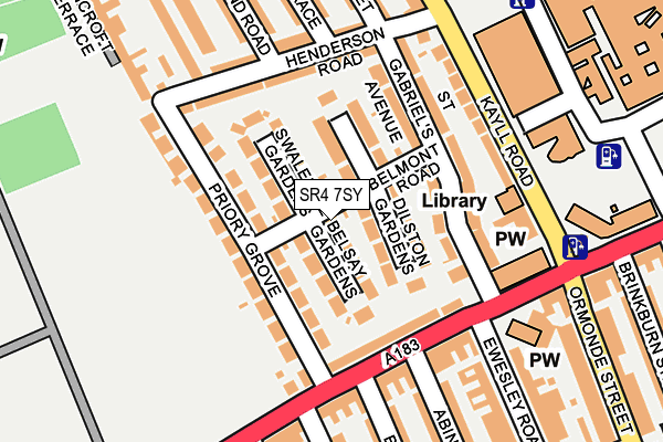 SR4 7SY map - OS OpenMap – Local (Ordnance Survey)