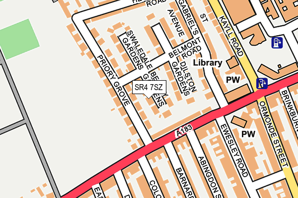 SR4 7SZ map - OS OpenMap – Local (Ordnance Survey)