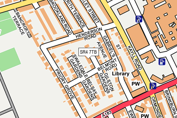 SR4 7TB map - OS OpenMap – Local (Ordnance Survey)