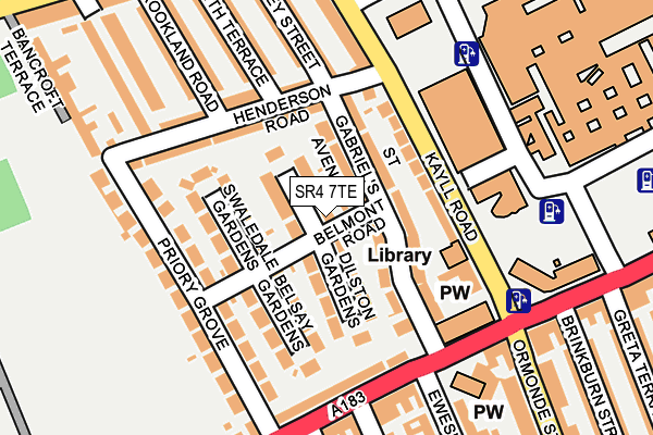 SR4 7TE map - OS OpenMap – Local (Ordnance Survey)