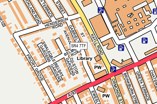 SR4 7TF map - OS OpenMap – Local (Ordnance Survey)