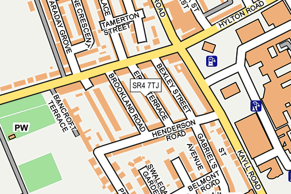 SR4 7TJ map - OS OpenMap – Local (Ordnance Survey)