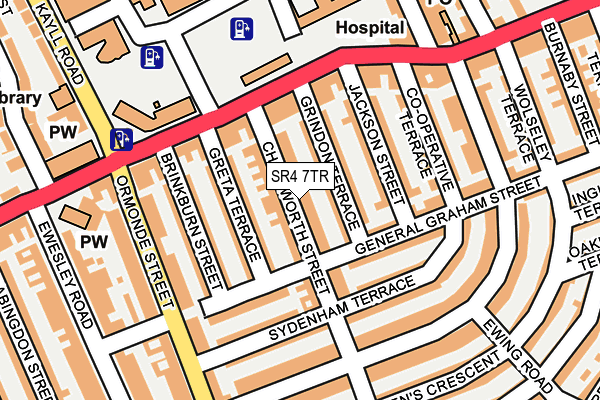 SR4 7TR map - OS OpenMap – Local (Ordnance Survey)