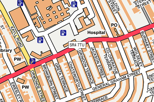 SR4 7TU map - OS OpenMap – Local (Ordnance Survey)