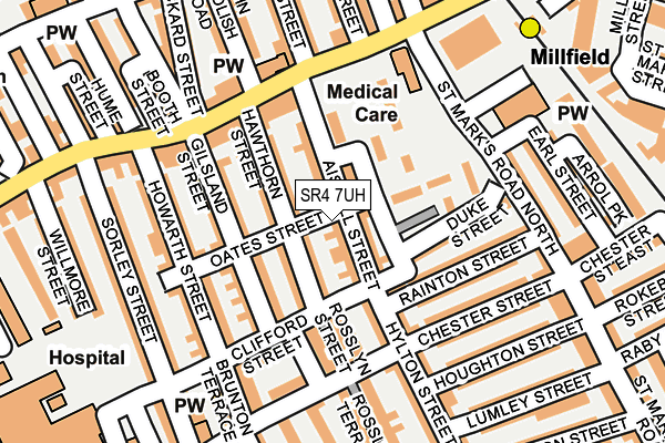 SR4 7UH map - OS OpenMap – Local (Ordnance Survey)