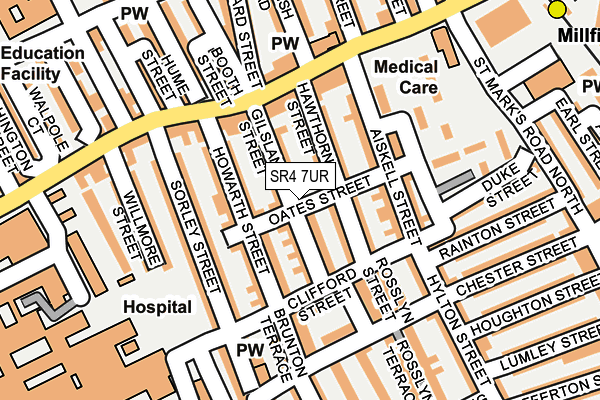 SR4 7UR map - OS OpenMap – Local (Ordnance Survey)