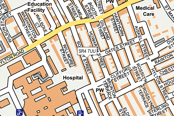 SR4 7UU map - OS OpenMap – Local (Ordnance Survey)