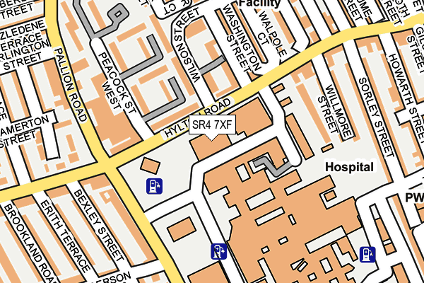 SR4 7XF map - OS OpenMap – Local (Ordnance Survey)