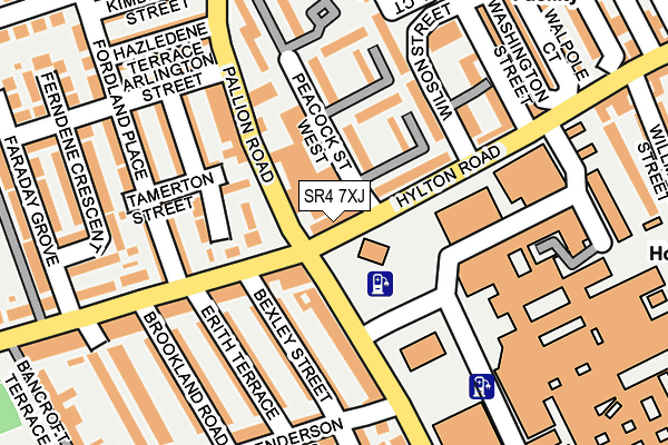 SR4 7XJ map - OS OpenMap – Local (Ordnance Survey)
