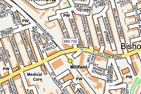 SR4 7XS map - OS OpenMap – Local (Ordnance Survey)