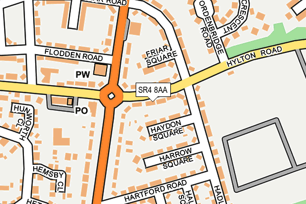 SR4 8AA map - OS OpenMap – Local (Ordnance Survey)