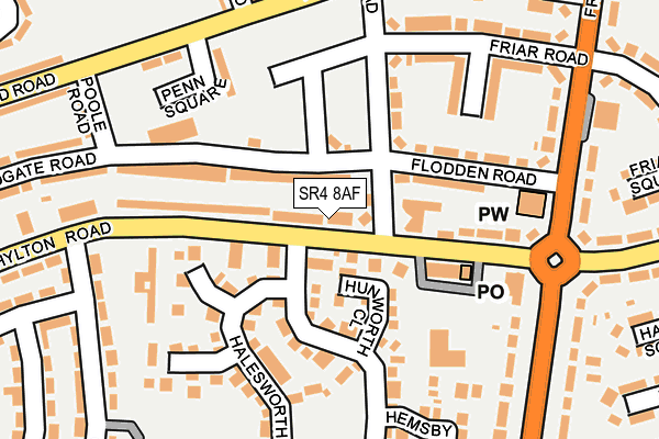 SR4 8AF map - OS OpenMap – Local (Ordnance Survey)