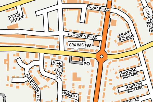 SR4 8AG map - OS OpenMap – Local (Ordnance Survey)
