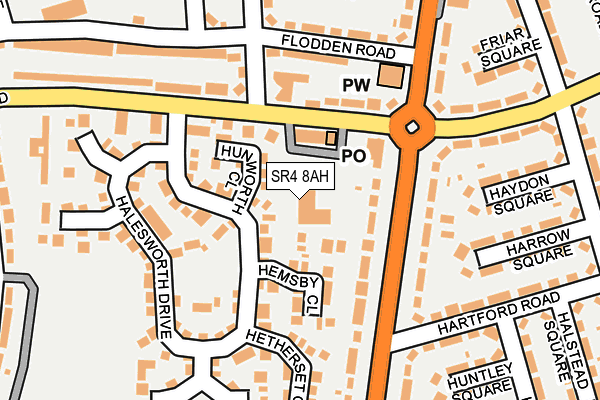 SR4 8AH map - OS OpenMap – Local (Ordnance Survey)