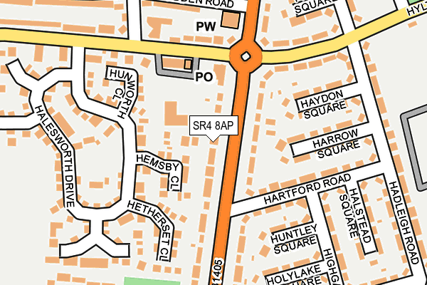 SR4 8AP map - OS OpenMap – Local (Ordnance Survey)