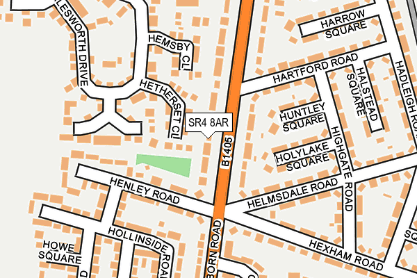 SR4 8AR map - OS OpenMap – Local (Ordnance Survey)