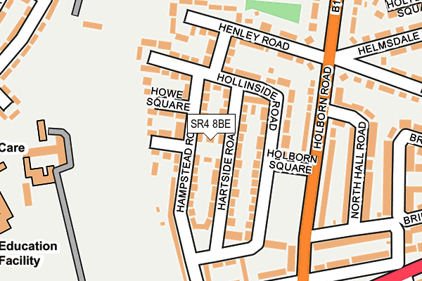 SR4 8BE map - OS OpenMap – Local (Ordnance Survey)