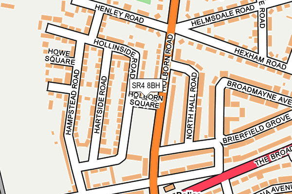 SR4 8BH map - OS OpenMap – Local (Ordnance Survey)