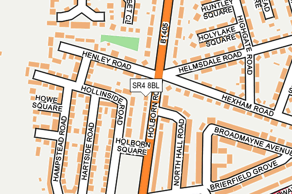 SR4 8BL map - OS OpenMap – Local (Ordnance Survey)