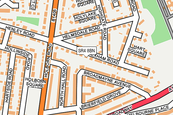 SR4 8BN map - OS OpenMap – Local (Ordnance Survey)