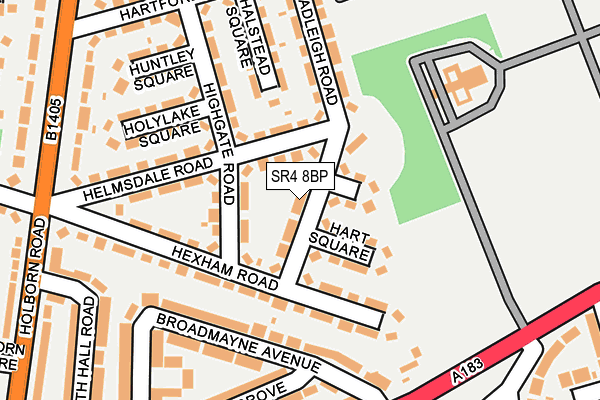 SR4 8BP map - OS OpenMap – Local (Ordnance Survey)