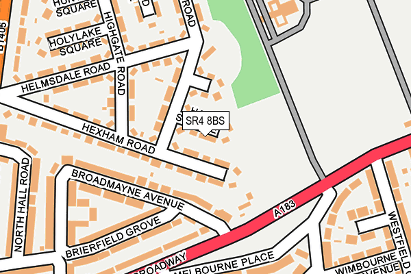 SR4 8BS map - OS OpenMap – Local (Ordnance Survey)