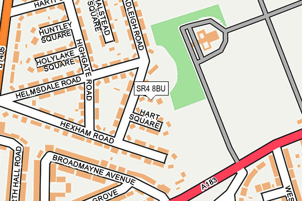SR4 8BU map - OS OpenMap – Local (Ordnance Survey)