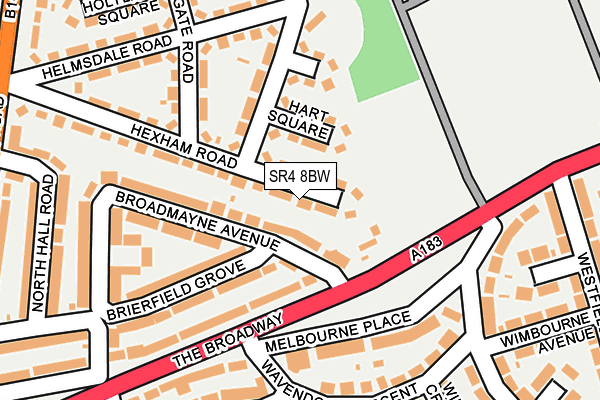 SR4 8BW map - OS OpenMap – Local (Ordnance Survey)