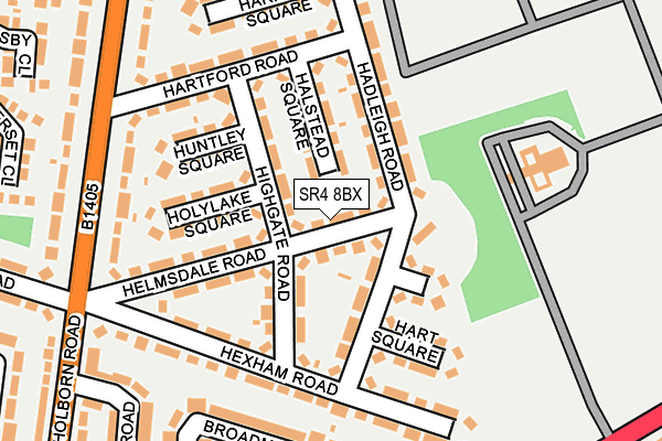 SR4 8BX map - OS OpenMap – Local (Ordnance Survey)