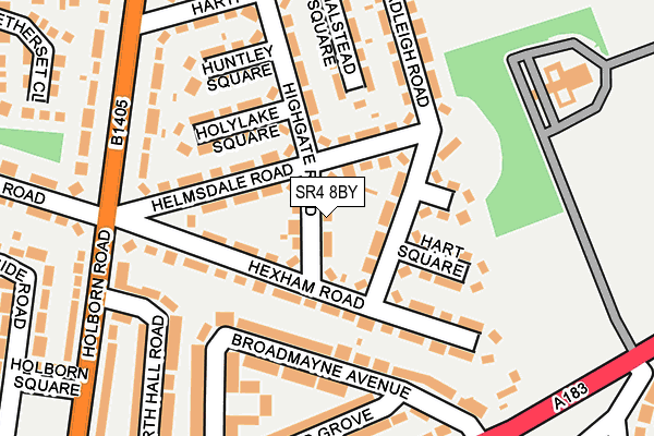SR4 8BY map - OS OpenMap – Local (Ordnance Survey)