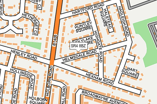 SR4 8BZ map - OS OpenMap – Local (Ordnance Survey)