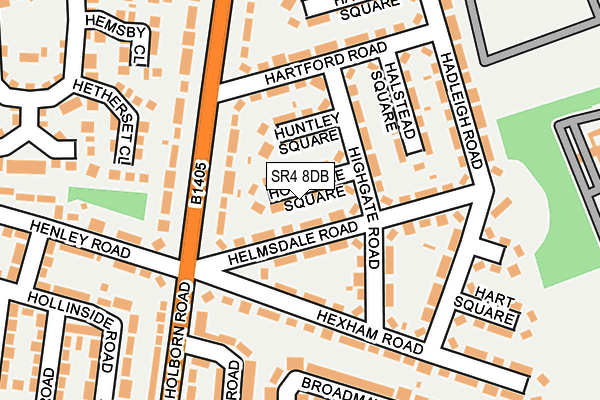SR4 8DB map - OS OpenMap – Local (Ordnance Survey)