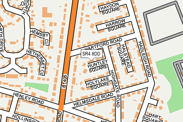 SR4 8DD map - OS OpenMap – Local (Ordnance Survey)