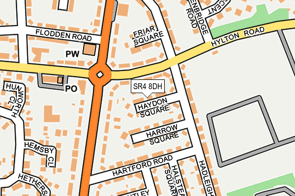 SR4 8DH map - OS OpenMap – Local (Ordnance Survey)