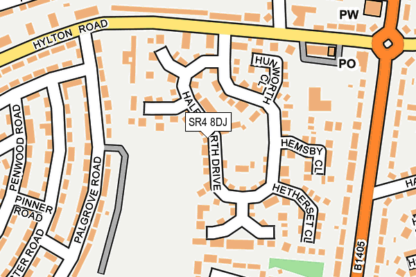 SR4 8DJ map - OS OpenMap – Local (Ordnance Survey)