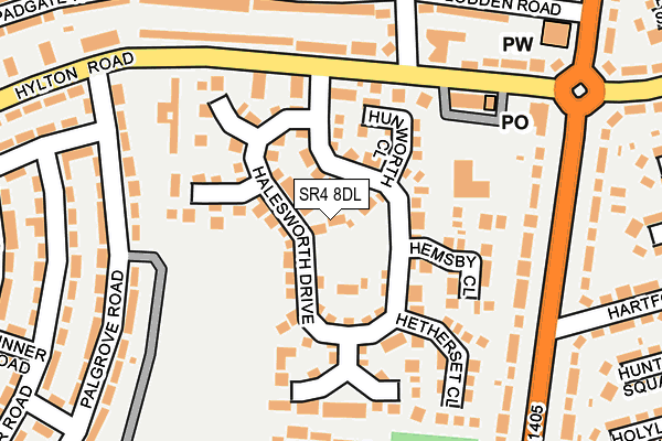 SR4 8DL map - OS OpenMap – Local (Ordnance Survey)
