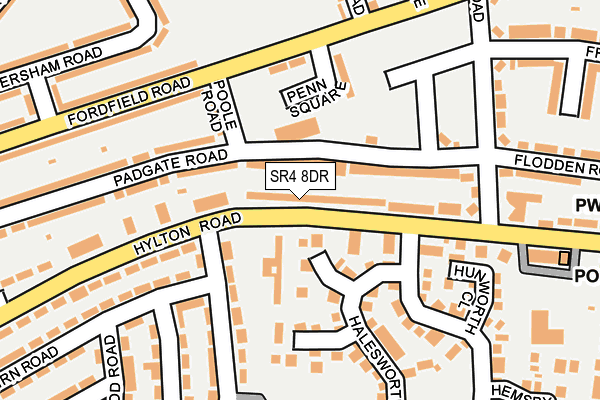 SR4 8DR map - OS OpenMap – Local (Ordnance Survey)