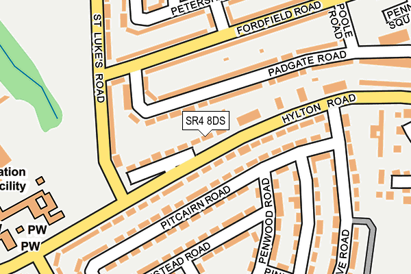 SR4 8DS map - OS OpenMap – Local (Ordnance Survey)
