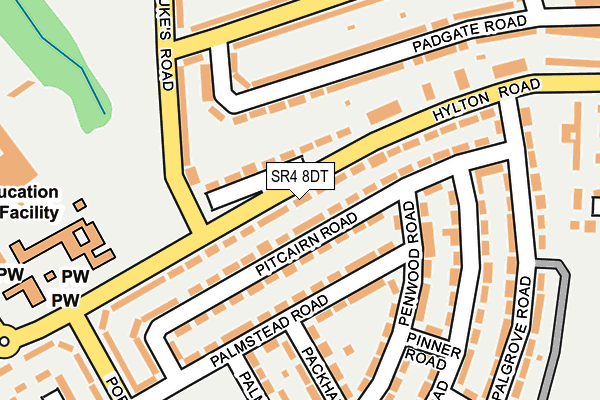 SR4 8DT map - OS OpenMap – Local (Ordnance Survey)