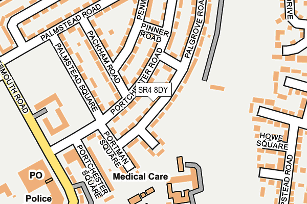 SR4 8DY map - OS OpenMap – Local (Ordnance Survey)