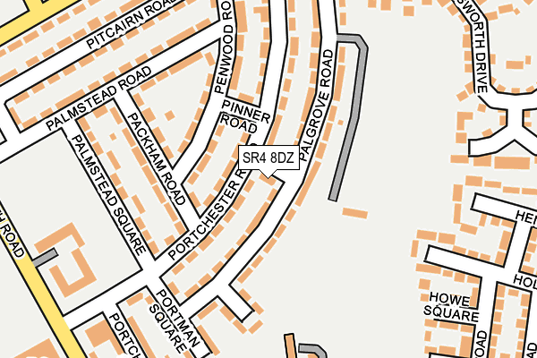 SR4 8DZ map - OS OpenMap – Local (Ordnance Survey)