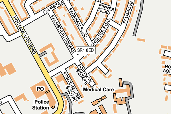 SR4 8ED map - OS OpenMap – Local (Ordnance Survey)