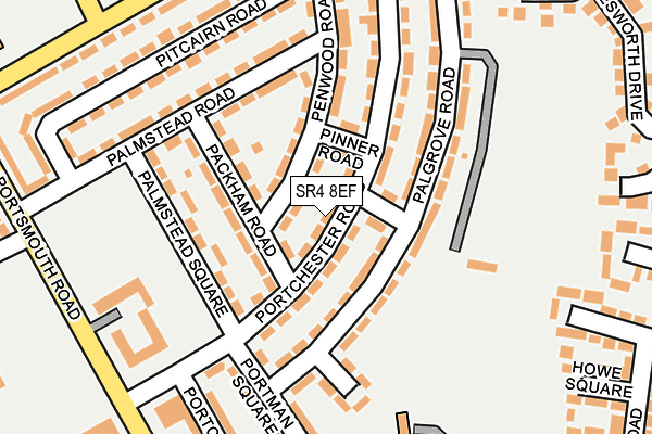 SR4 8EF map - OS OpenMap – Local (Ordnance Survey)
