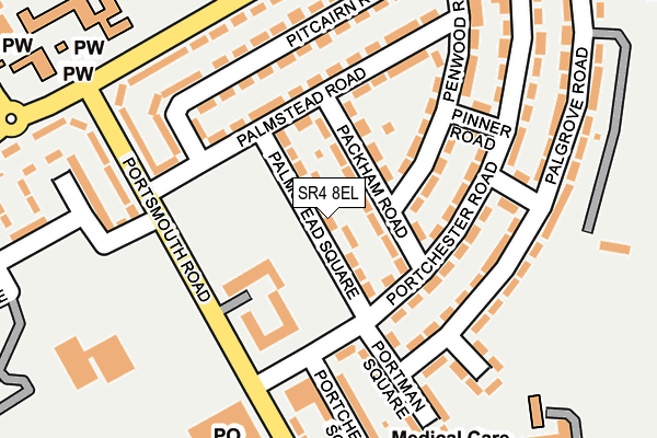 SR4 8EL map - OS OpenMap – Local (Ordnance Survey)