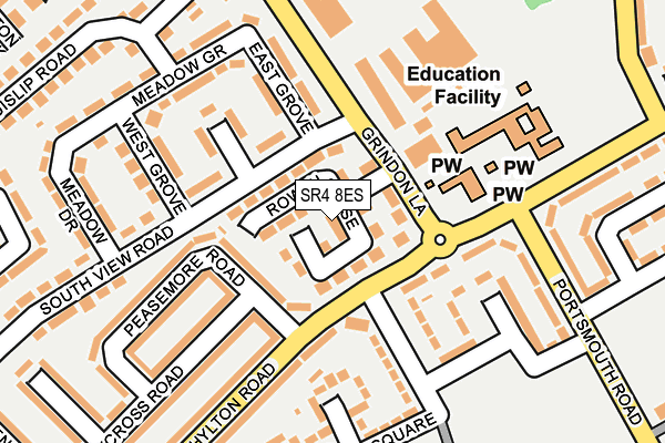 SR4 8ES map - OS OpenMap – Local (Ordnance Survey)