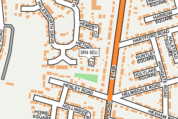 SR4 8EU map - OS OpenMap – Local (Ordnance Survey)