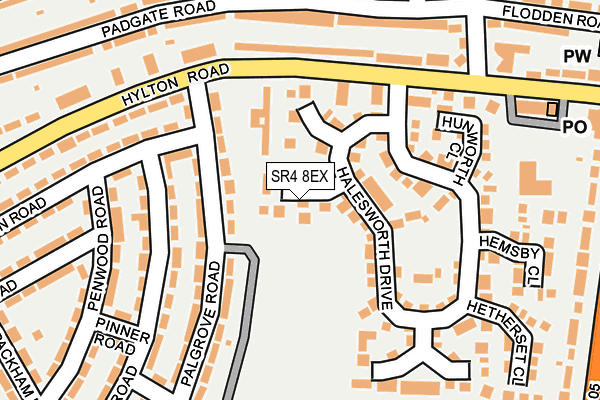 SR4 8EX map - OS OpenMap – Local (Ordnance Survey)
