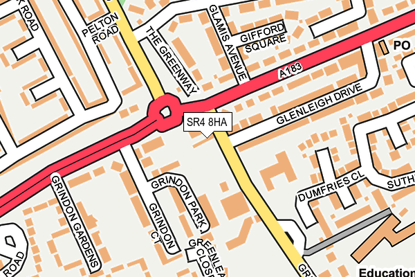 SR4 8HA map - OS OpenMap – Local (Ordnance Survey)