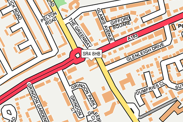 SR4 8HB map - OS OpenMap – Local (Ordnance Survey)